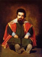 Velazquez, Diego Rodriguez de Silva - A Dwarf Sitting on the Floor